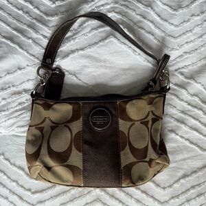 Coach Brown Signature Shoulder Bag